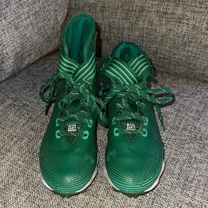 Under Armour Green High-Top Sneakers with White Accents